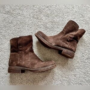 Celtic & Co Essential Women’s Size 42 Brown Leather Ankle Mid Boots Side Zip